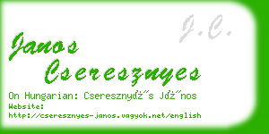 janos cseresznyes business card